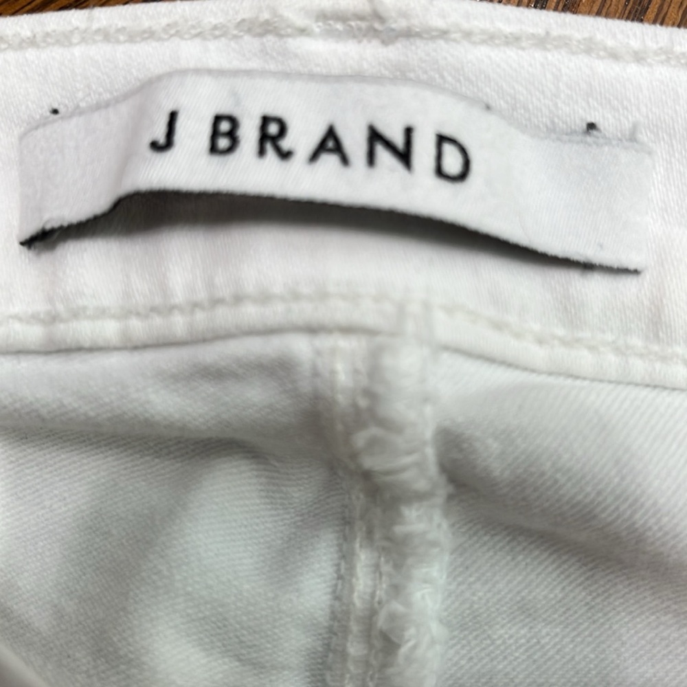 J Brand White Distressed Skinny Jeans 25 - Picture 5 of 7